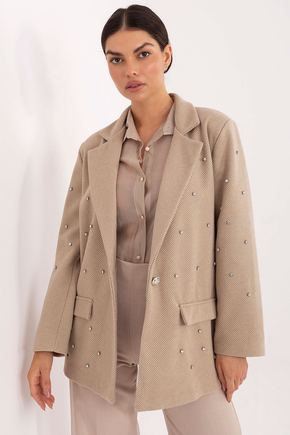 Colbert in beige voor dames