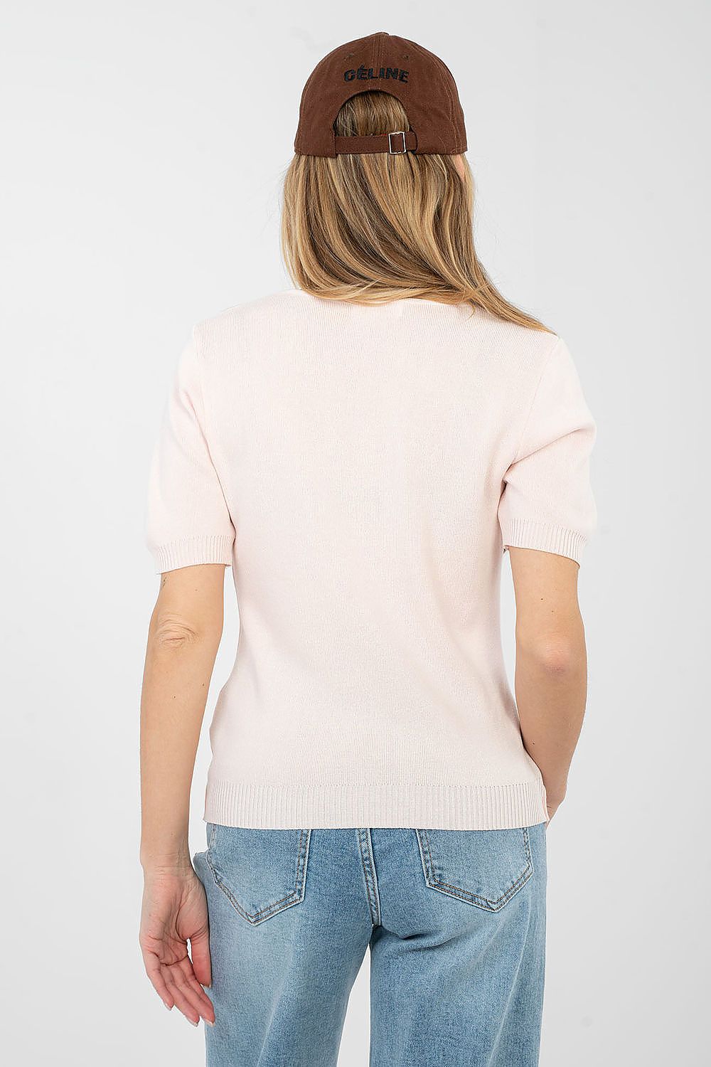 Trui met korte mouwen in roze voor dames