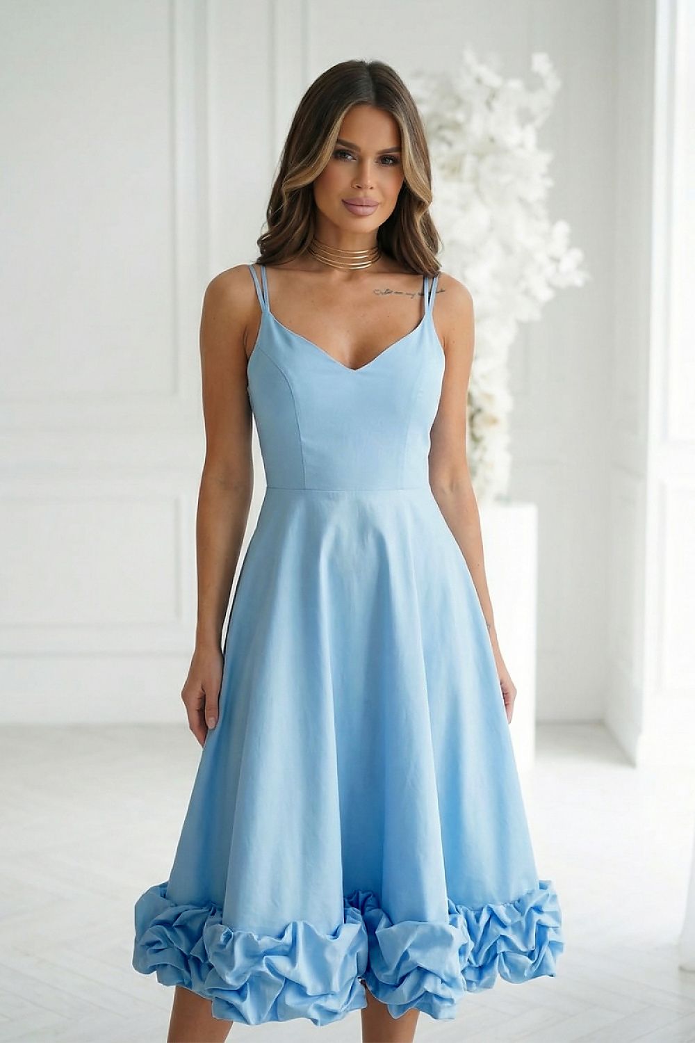 Formele jurk in blauw voor dames